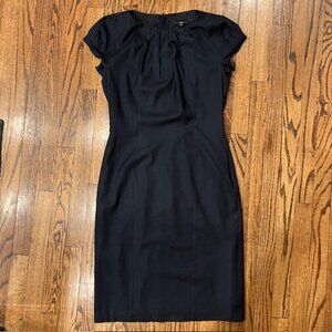 BOSS HUGO BOSS Stretch Wool Blend Dress in Navy Blue Sz 10